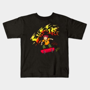 Skateboarder graffitti Kids T-Shirt